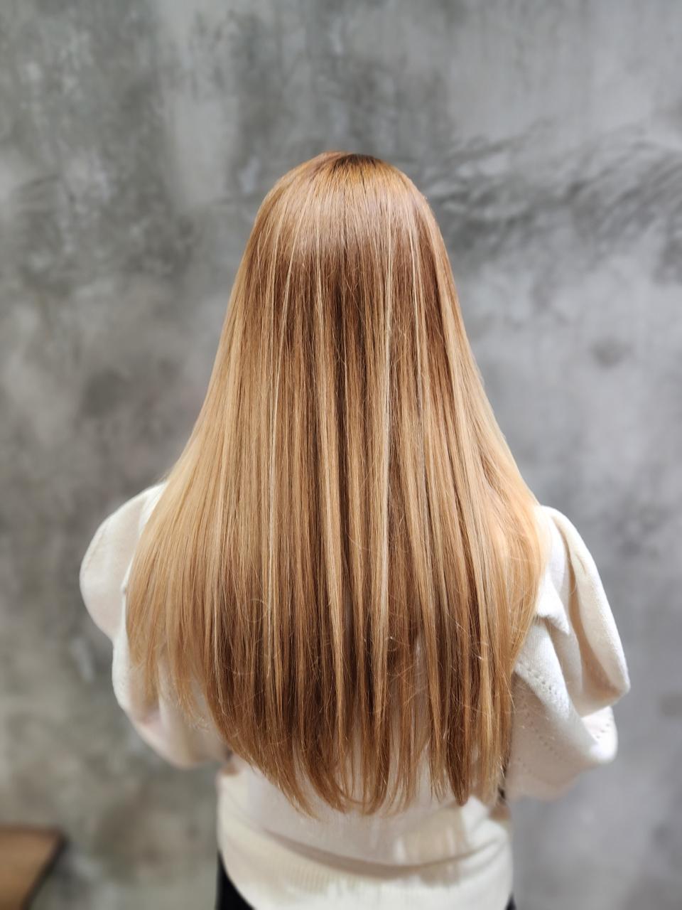 Sleek, straight blowout finish